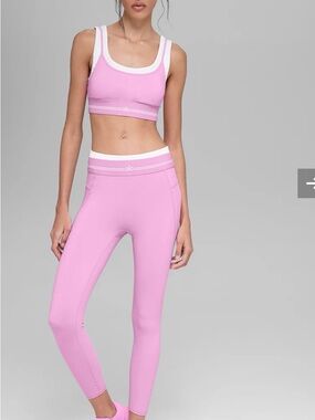 Alo Pink Sports Bra & Leggings Set CANDY PINK 🍬